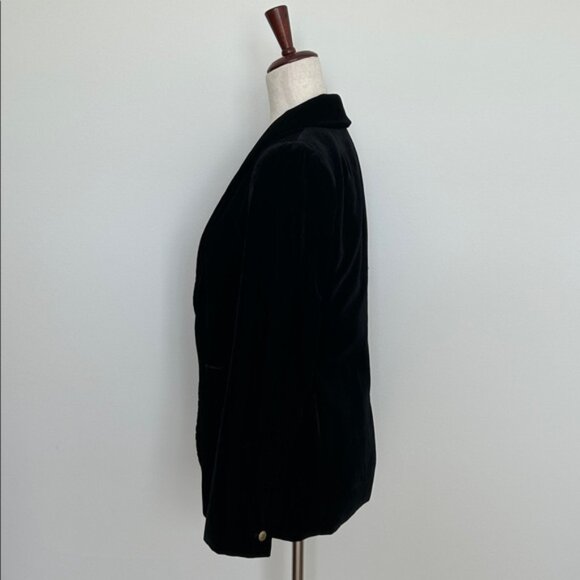 J. Crew Velvet one-button blazer Black Size 2 EUC - Picture 2 of 4